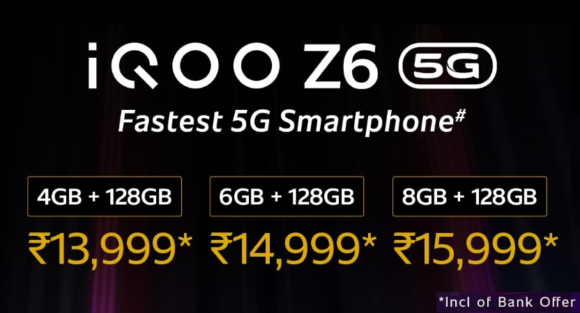 India Desire : IQOO Z6 5G Amazon Price Starts @Rs 15499: Sale Is On , Launch Date, Specifications & Buy Online In India